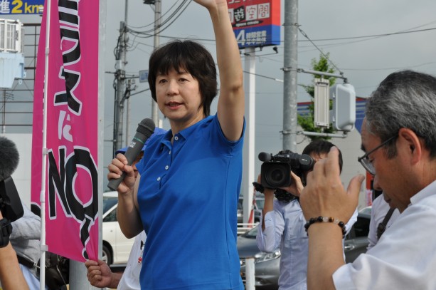 舟山やすえ氏「当選御礼」①